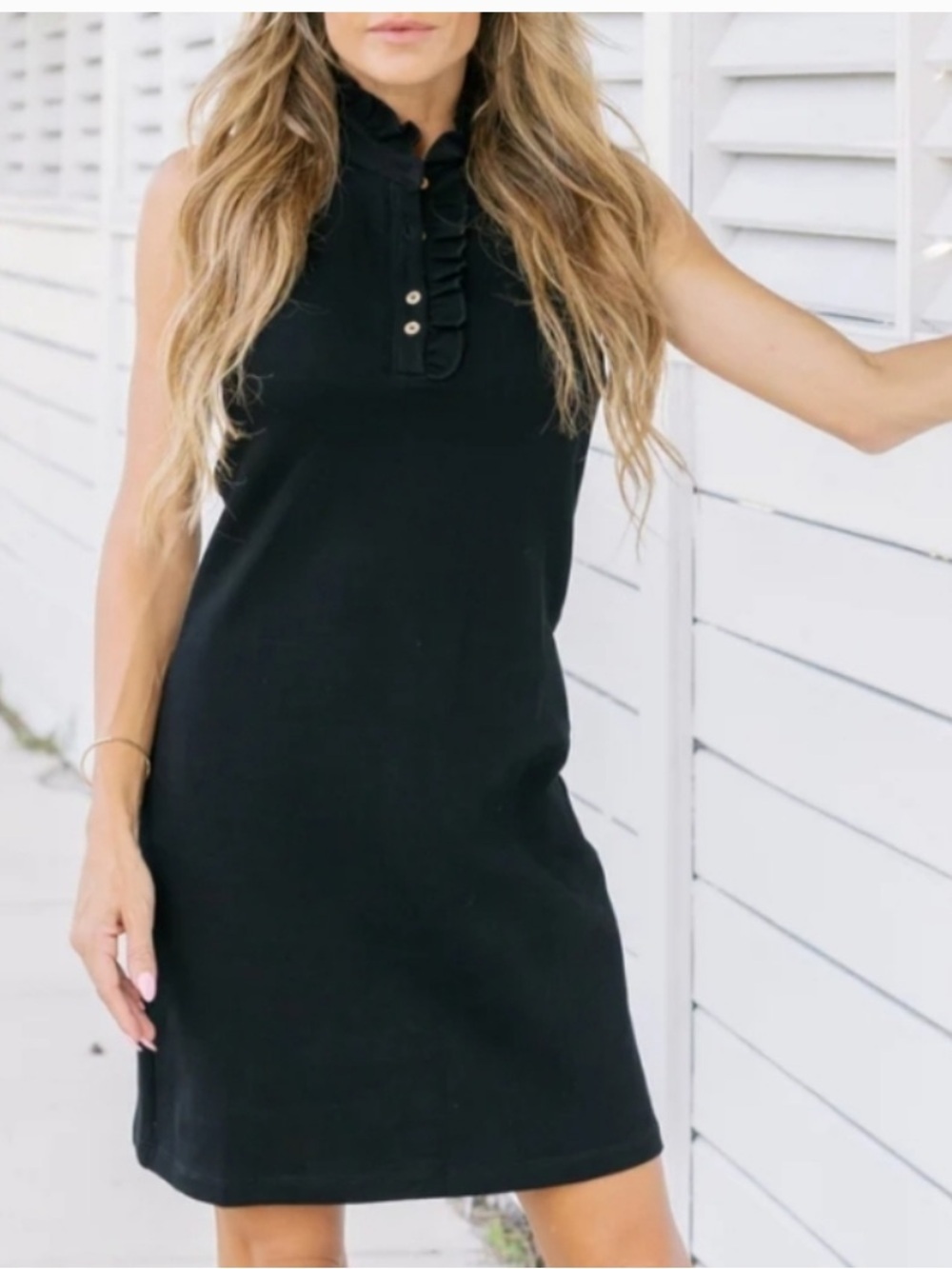 Jean-Pierre Klifa Wellington Dress Sleeveless in BLACK or BLUE